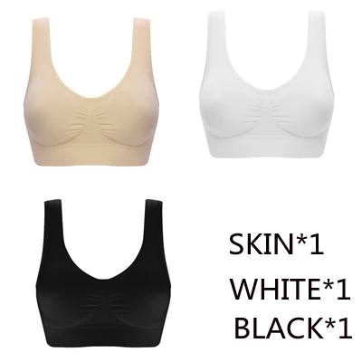 A8 Jerrinut 3 шт. сексуальные бюстгальтеры для женщин отжимать Bralette плюс размер бюстгальтер спортивный сон активный бесшовный бюстгальтер хлопок удобный 5XL 6XL BH - Цвет: A8