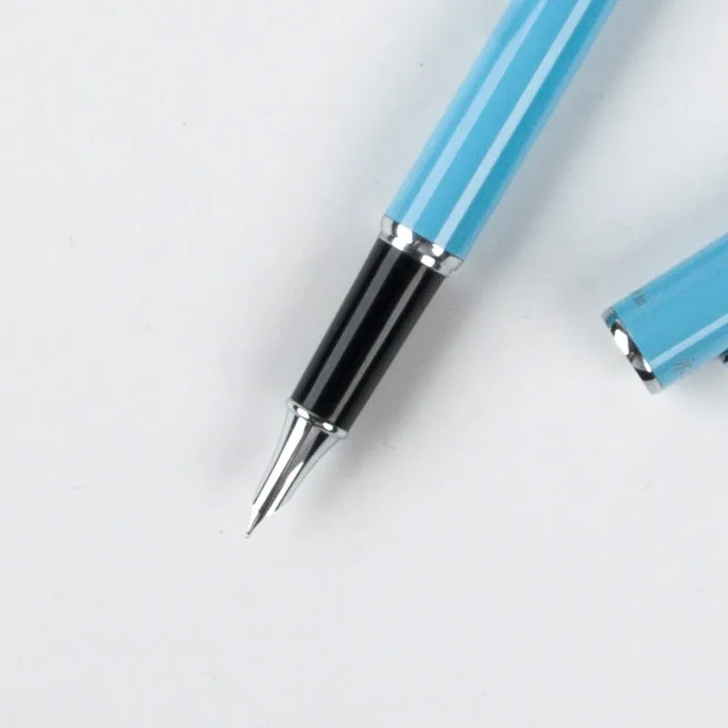 Роскошные Металлические чернильные ручки для письма небесно синяя деловая