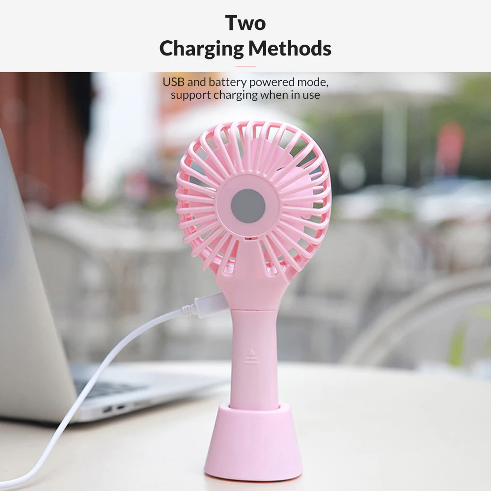 TOPK портативный мини-usb вентилятор ручной держатель встроенный аккумулятор