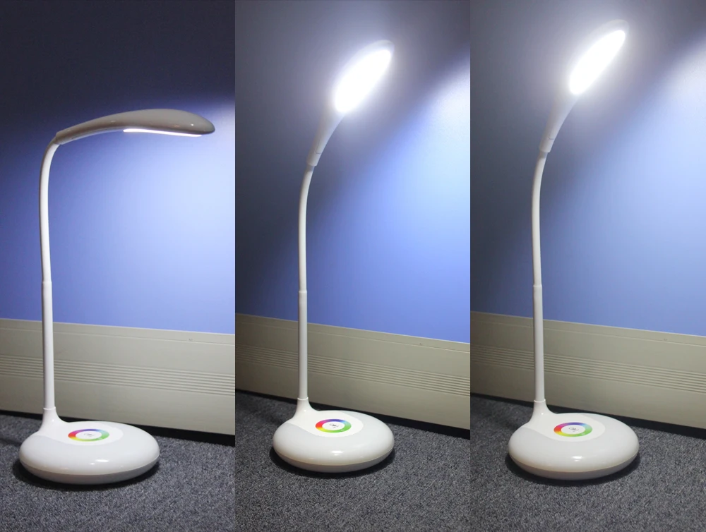 Светодиодный светильник RGB с затемнением для детей, обучающий настольной лампе, защищающей глаз, перезаряжаемая USB лампа для спальни