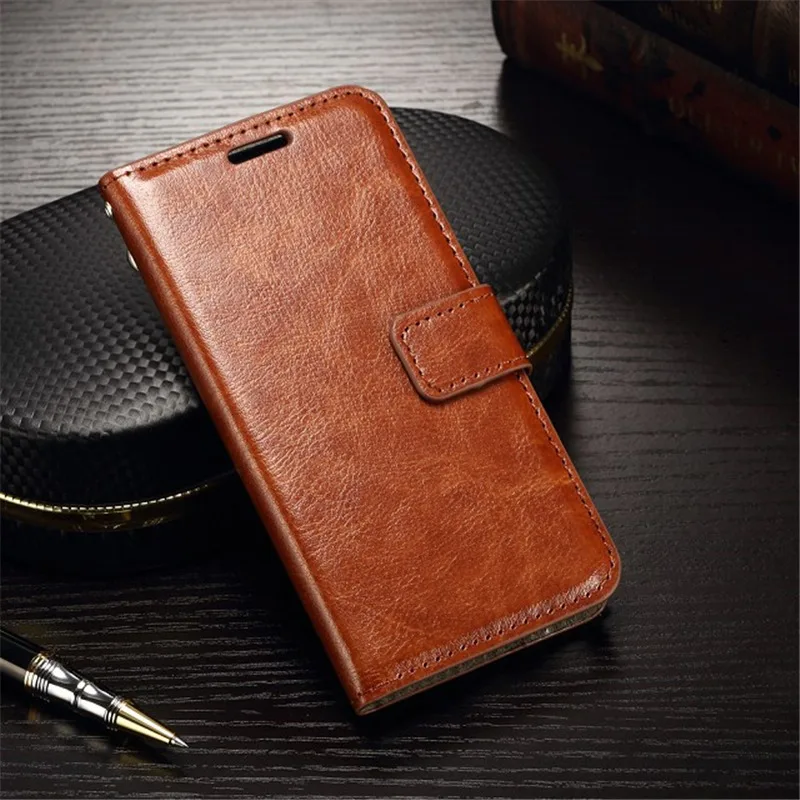 Luxury Soft Flip Leather back Cover Wallet Slim Phone Case For Sony Xperia Z3 Z4 Z5 Mini Compact E3 E4 M4 Aqua XA XP XZ X - Цвет: Темно-коричневый