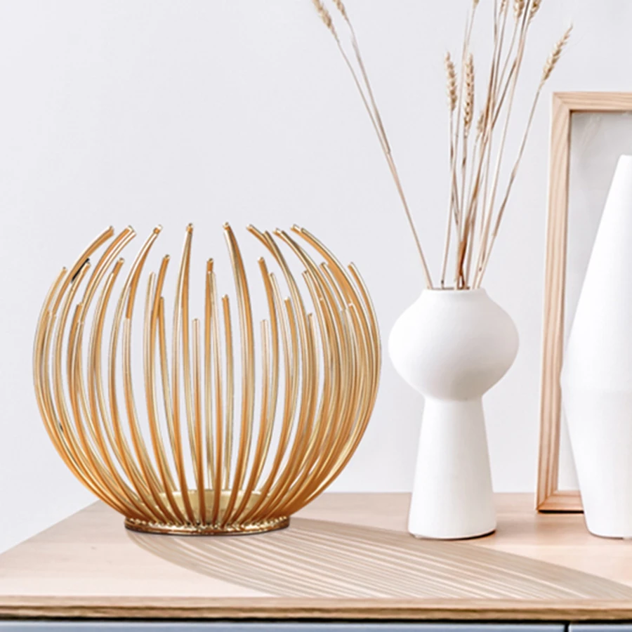 Деревенский Свадебный стеклянный шар Свеча Noel золотой современный подсвечник