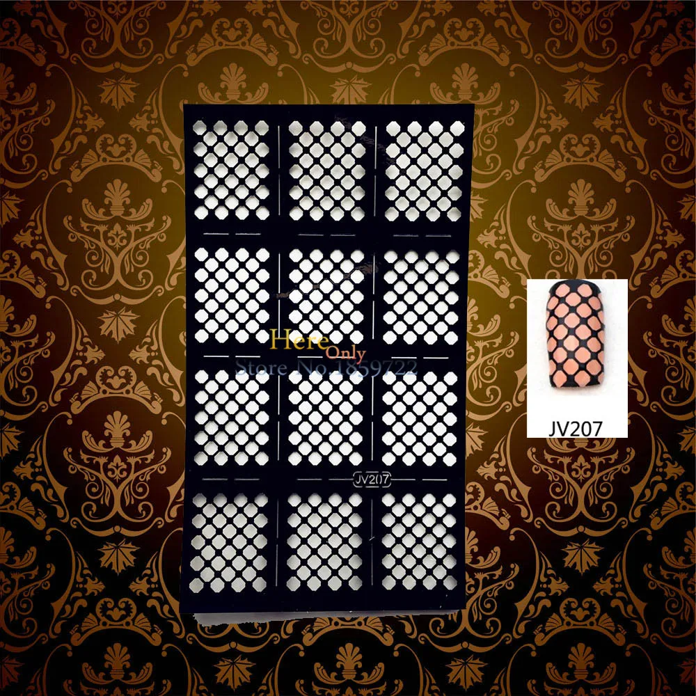 1 шт. Милая звезда узор полый дизайн ногтей Краска наклейка для Фольга Аэрограф