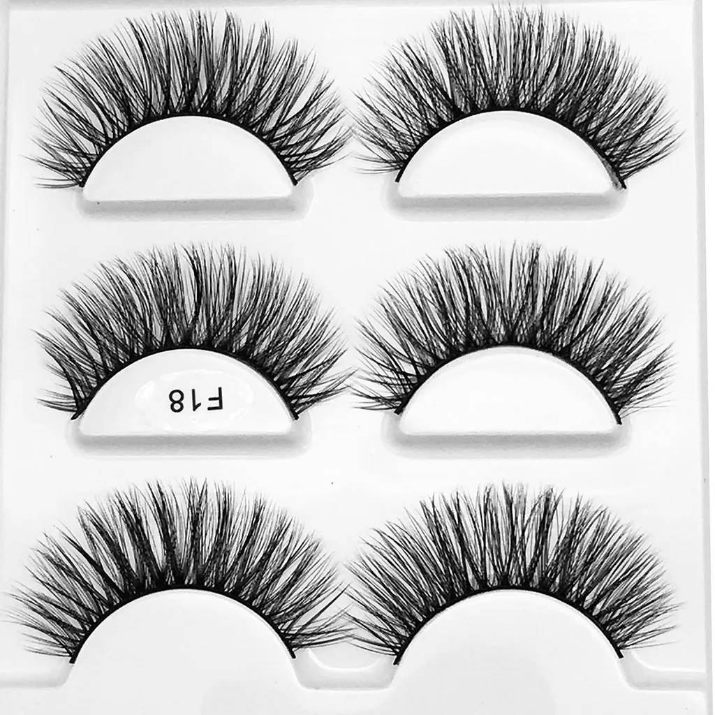 Искусственные норковые накладные ресницы 3D слой 3 пары смешанных наряда чисто