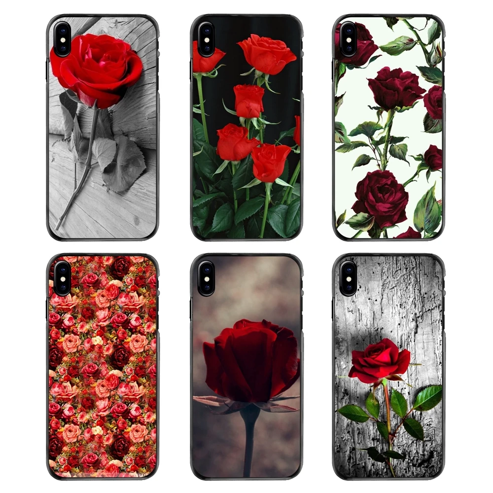 Красивый сад красные розы цветы аксессуары телефон чехол для Iphone 4 4S 5 5S 5C SE 6 S 7 8 Plus