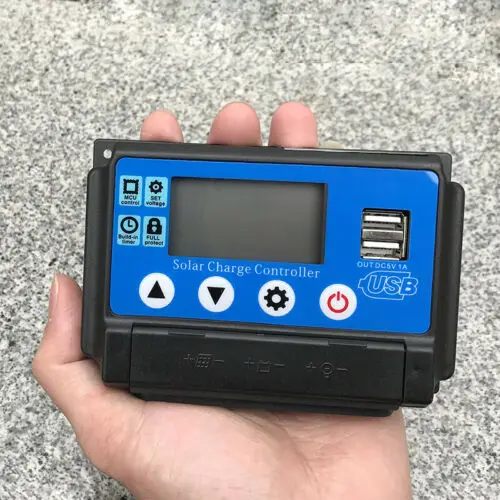 10-60A регулятор MPPT солнечной панели Контроллер заряда 12 V/24 V Авто отслеживания фокуса ШИМ