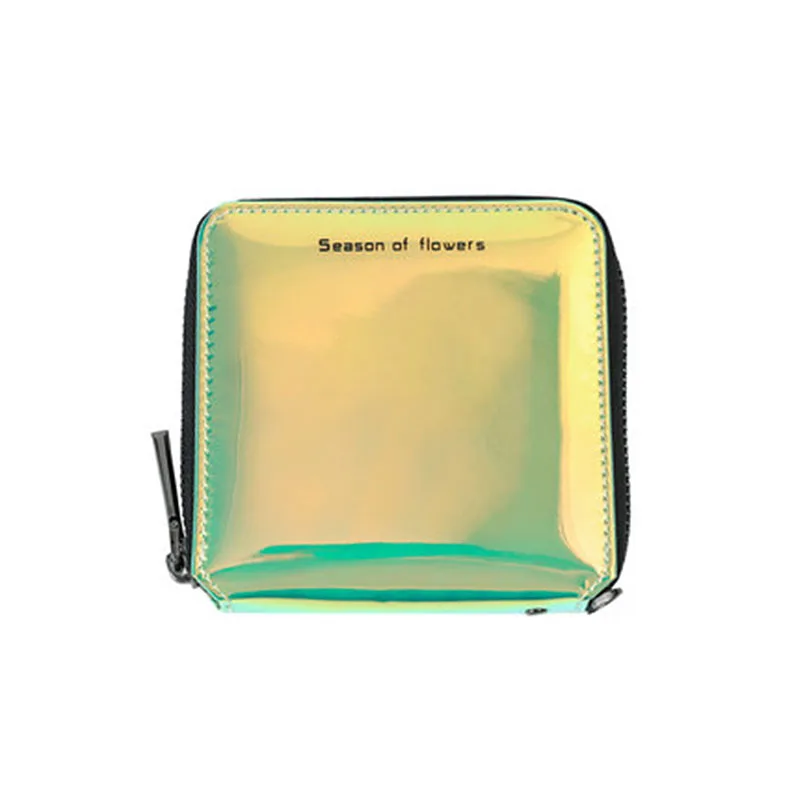 magic green small Кошелек женский Для женщин кошельки высокое hcapacity клатч Для женщин длинные деньги кошелек на молнии голограмма Женский кошелек-Органайзер держатель для карт телефон портмоне - Цвет: magic green small
