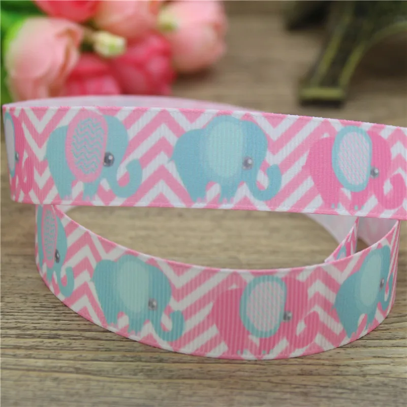 DUWES 50 ярдов лиса животное слон мультфильм Печатный grosgrain ленточный аксессуар бант