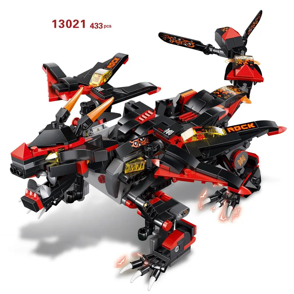 2 4G 4H Электрический RC Робот строительные блоки для детей гром дракона войны