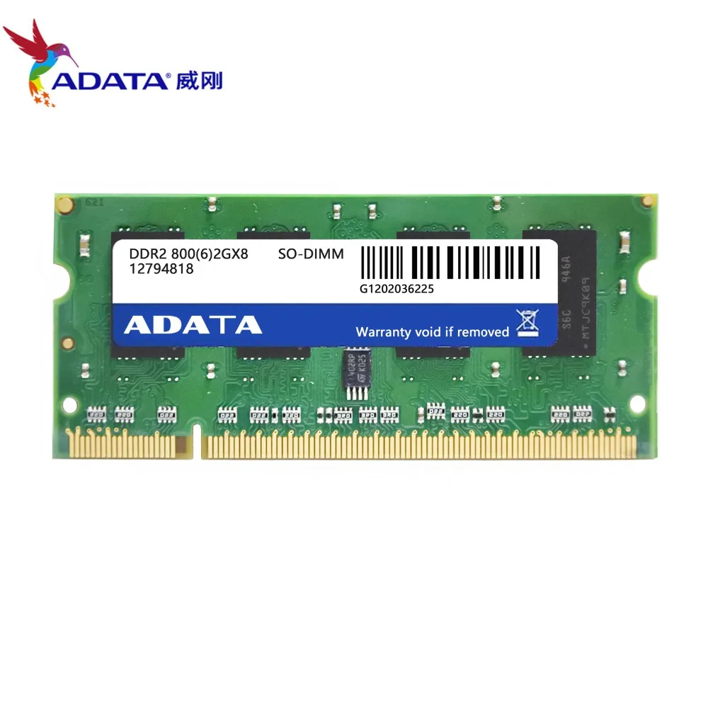 AData DDR2 2 ГБ 800 МГц PC2-6400S для intel AMD DDR 2 2G 800 Ноутбук оперативная память SO-DIMM 200-PIN