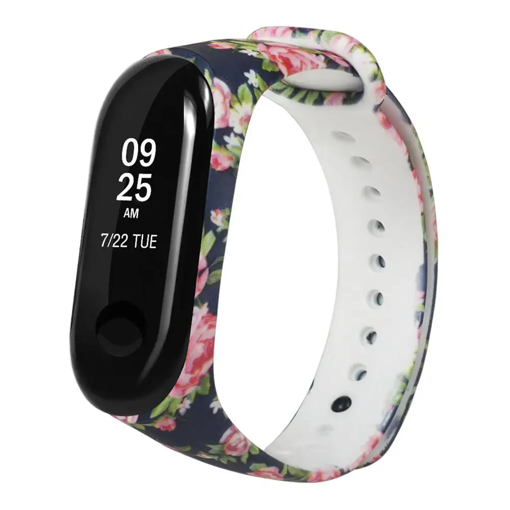 Камуфляжный браслет для Xiaomi Mi Band 4 ремешок силиконовый ремешок с цветочным принтом miband 3 Аксессуары для xiaomi miband 4 NFC band