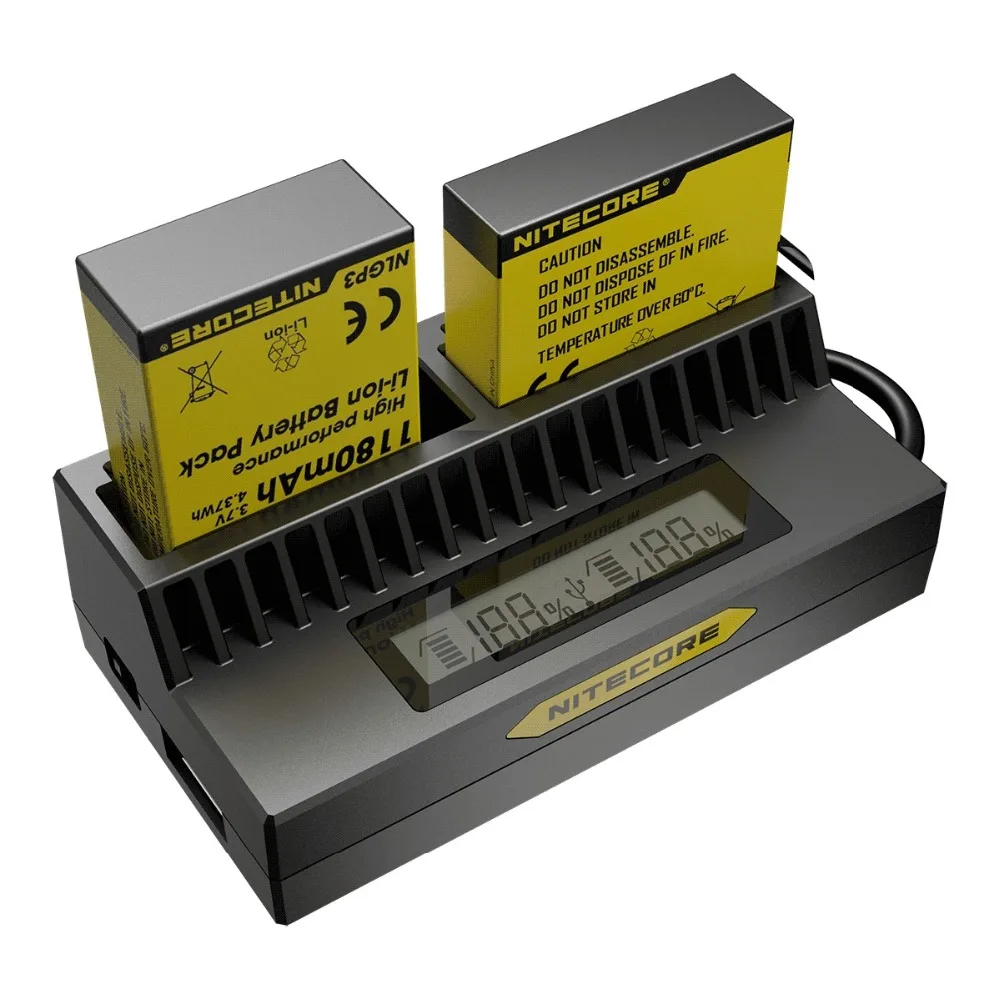 Зарядное устройство NITECORE UGP4 для аккумуляторов GoPro HERO4/3 + AHDBT 302 301 201 | Лампы и