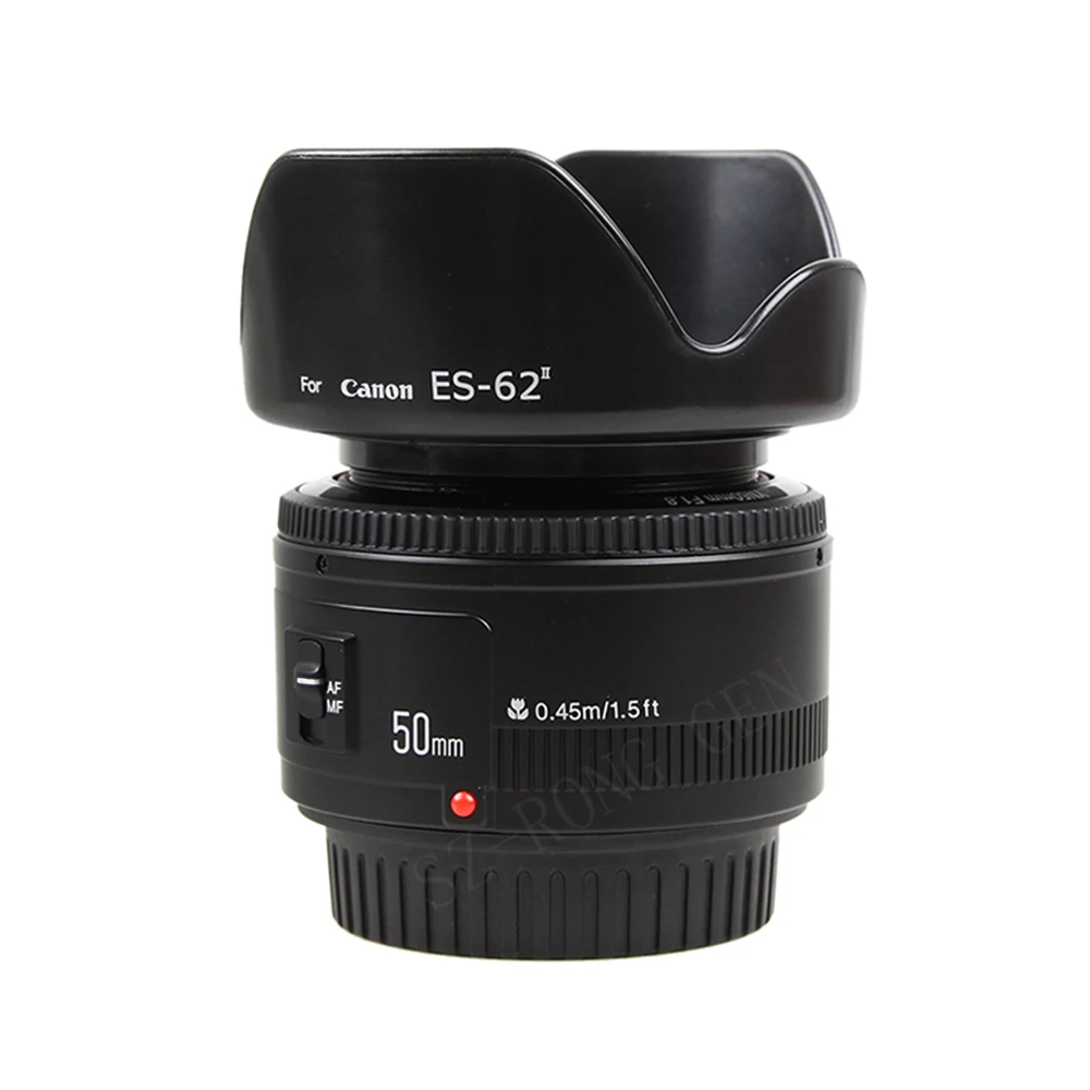 YONGNUO YN 50 мм F1.8 объектив с большой апертурой и автофокусом для Canon EF Mount EOS Camer+ сумка для объектива+ бленда ES-62II