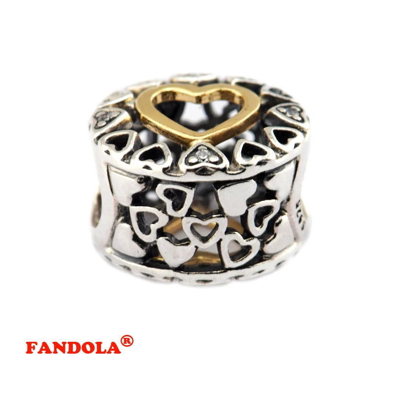 DIY подходит для браслетов Pandora Beads 100% 925 пробы серебряные ювелирные изделия
