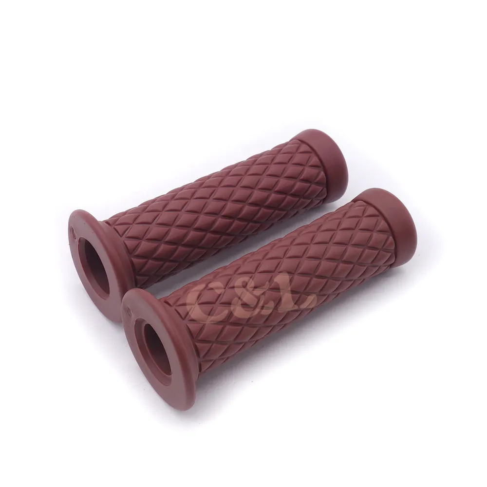 Винтажный резиновый руль 7/8 дюйма для мотоцикла ручка DEUS Triumph Honda Suzuki Yamaha Kawasaki CG125