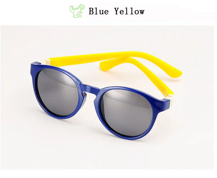 Blue Yellow Ralferty TAC гибкие очки детские для девочек и мальчиков поляризованные солнцезащитные очки против УФ солнцезащитные защитные очки спортивные очки Oculos 850 - Цвет линз: Blue Yellow