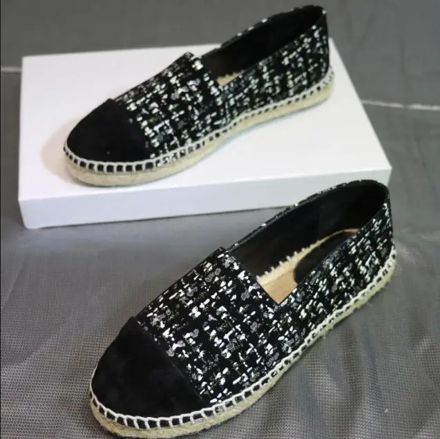 Эспадрильи обувь на плоской подошве женские осенние лоферы Женская тканая sapato