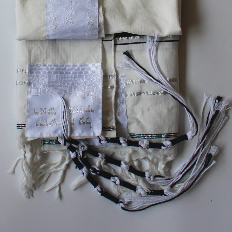 74x55 дюймов Большой черный талитс иудейский Tallit Шейла иврит | Аксессуары для