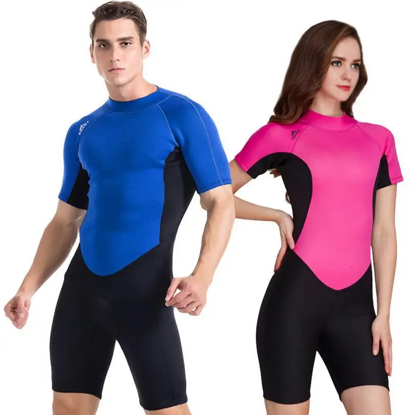 SBART New Conjoined With Short Sleeves 2 mmMM Thick Wetsuit Jellyfish Men Women Clothing Comfortable Take Warm Sun Quick-Drying | Спорт и