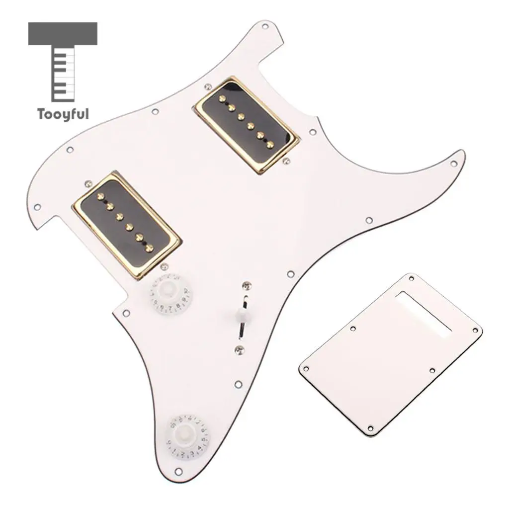 Tooyful 3PLY P90 загружен Pickguard HH Humbuckers Alnico V для ST электрогитара Strat запчасти