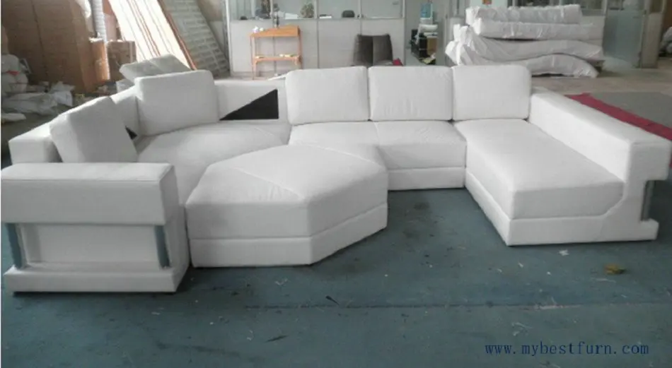 Бесплатная доставка Большой u образный диван из натуральной кожи большая мебель