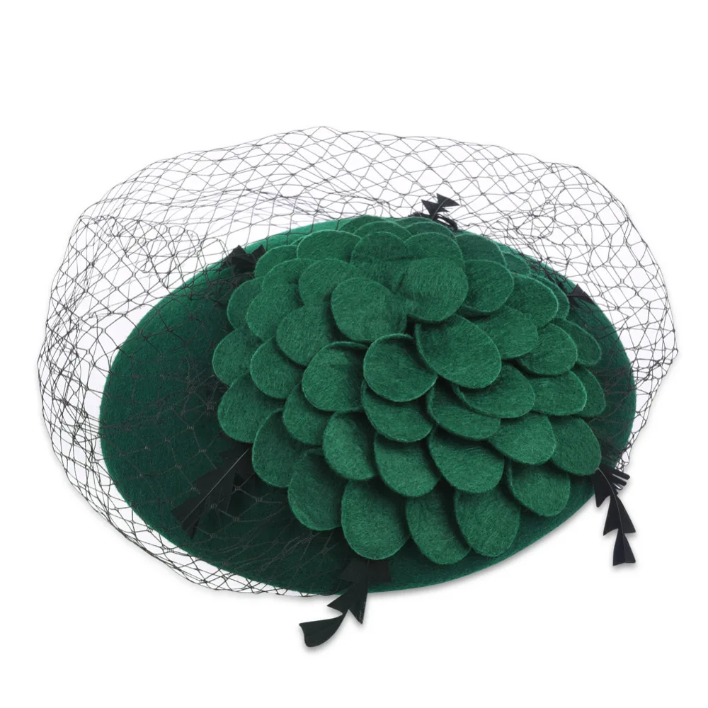 Vbiger Для женщин Forma шляпа фетровых великолепные чародей цветочный мяч Кепки