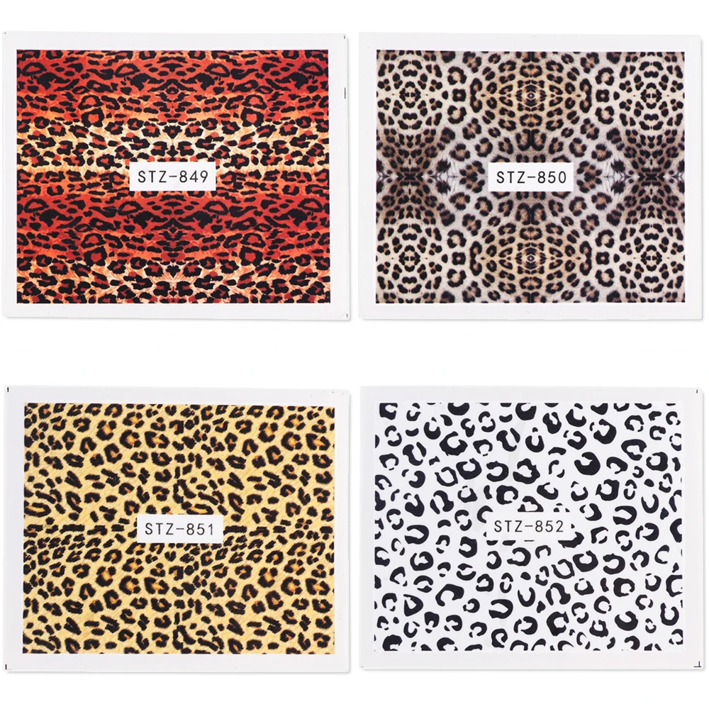 1 шт. наклейки для ногтей леопардовая точка золотой черный польский стикер