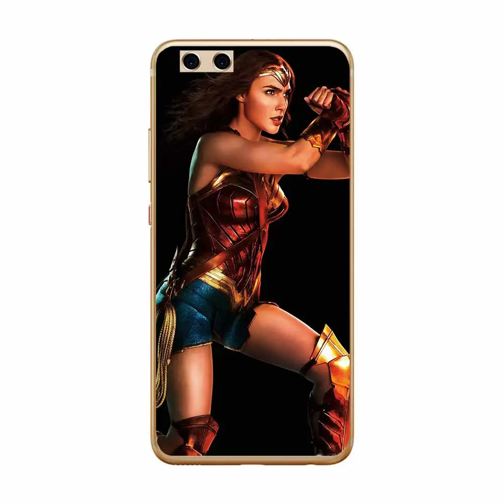 Чехол для huawei P8 P9 P10 Lite 2017 чехол телефона Бэтмен вспышки Wonder Woman Супермен Мягкие TPU