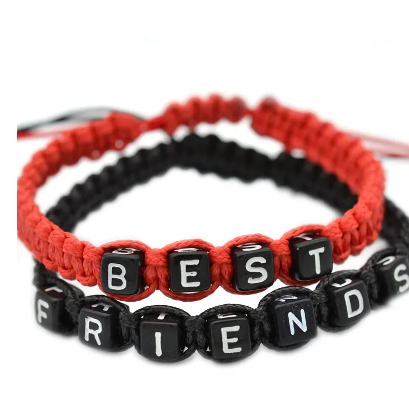 

Handmade Jewelry For Couple Best Friends Charm Bracelet for Women DIY Beads Bracelets & Bangles Jewelry Gift