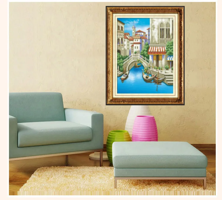 Новое! горный хрусталь мозаика home decor подарок 5d diy алмаз живопись небольшой город