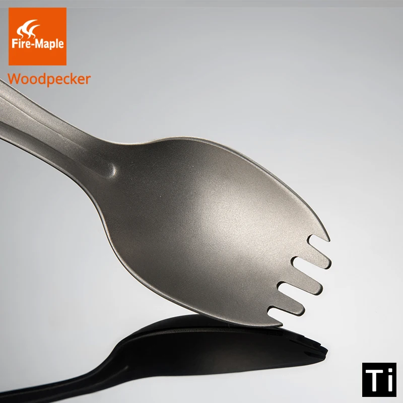 Фото Fire Maple Titanium Spork с многофункциональным ударом, сверхлегкие походные столовые приборы для кемпинга, уличная посуда, награда ISPO Gold Winner №5
