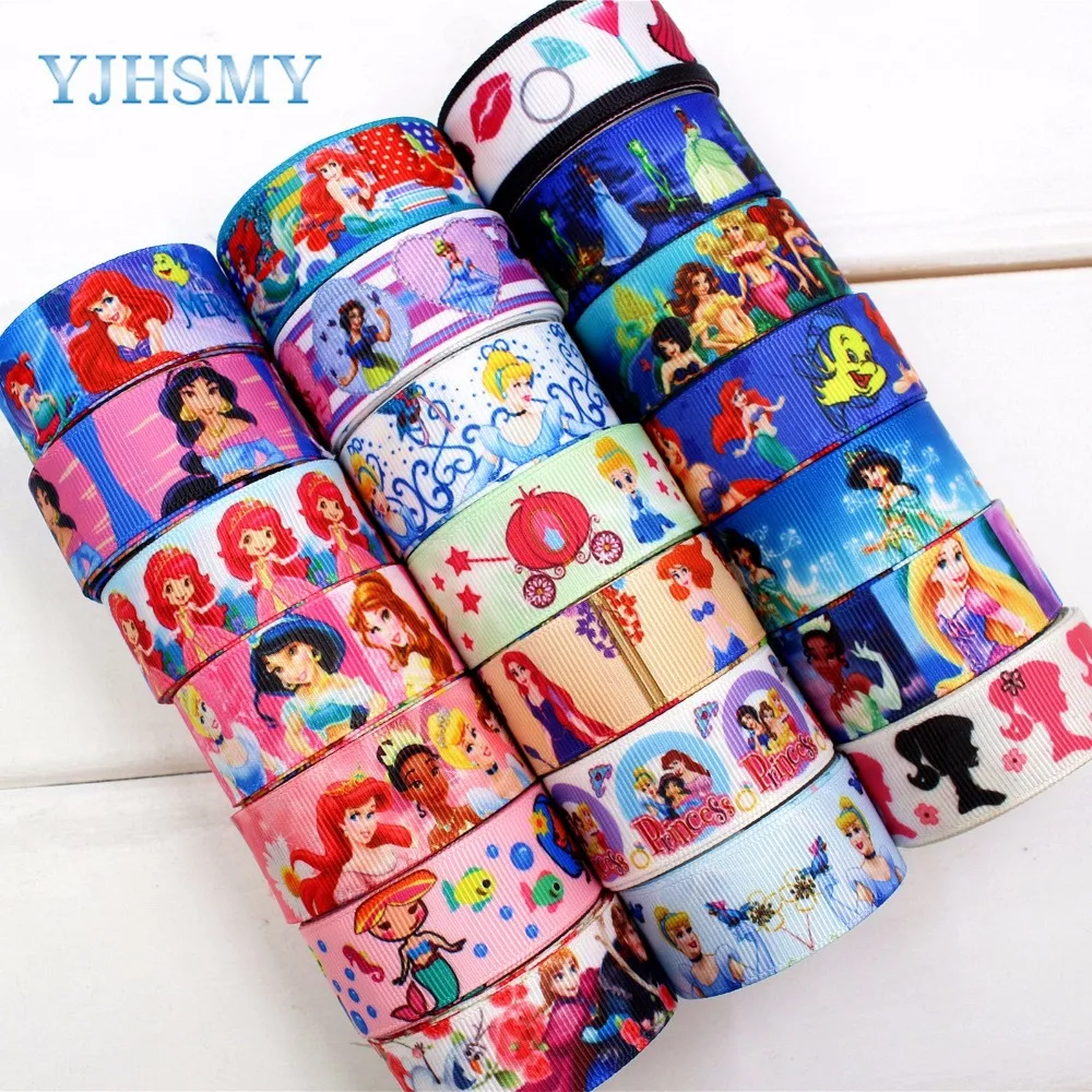 YJHSMY 173213 22 мм 10 ярдов мультфильм ленты термопечать grosgrain Свадебные аксессуары DIY