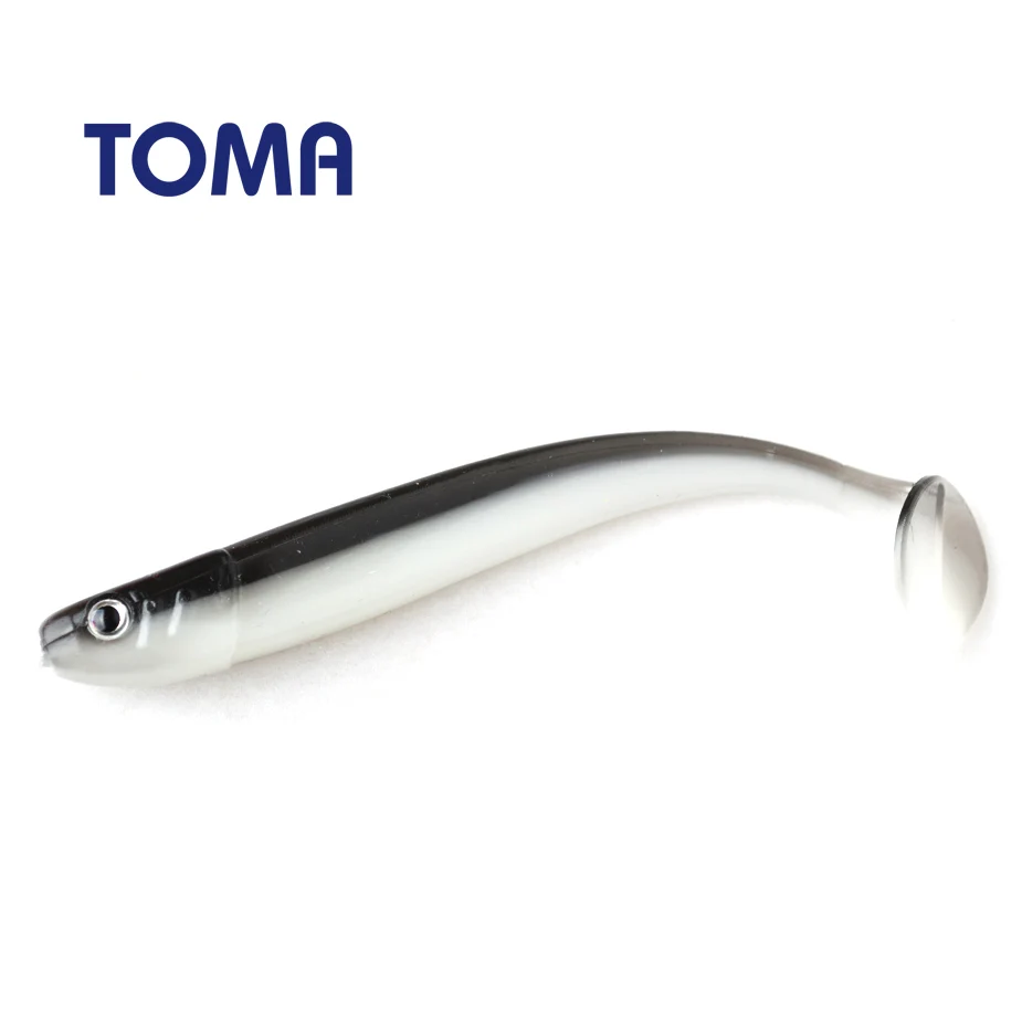 TOMA 8pcs Handmade Soft Fish Artificial Silicone Bait 7cm 9cm 12cm Soft Worm Swimbait Jigging Bass Fishing Lure