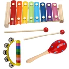 Игрушка детская музыкальный инструмент, игрушка, ксилофон в деревянной рамке, детские музыкальные забавные игрушки, радужная башня, Обучающие игрушки, подарки
