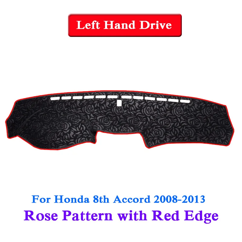 

Car Styling Anti-slip Mat For Honda 7th/8th/9th Accord 2004-2017 LHD Rose Pattern Dashboard Mat Protective Pad Shade Cushion Mat