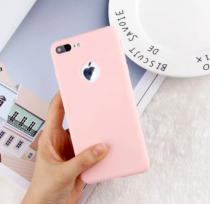 DS-LOVEHUI Мягкий чехол из ТПУ для iPhone 8 защитный на 360 градусов ярких цветов
