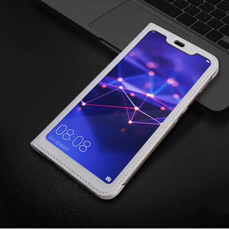 Умный чехол для Xiaomi Redmi Note 5, чехол с полным окошком из искусственной кожи, откидной Чехол, защитный чехол для Xiaomi Redmi Note 5 Pro