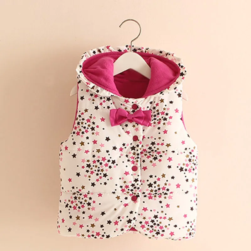 Зимний жилет для девочек пальто детская утепленная безрукавка из чистого хлопка