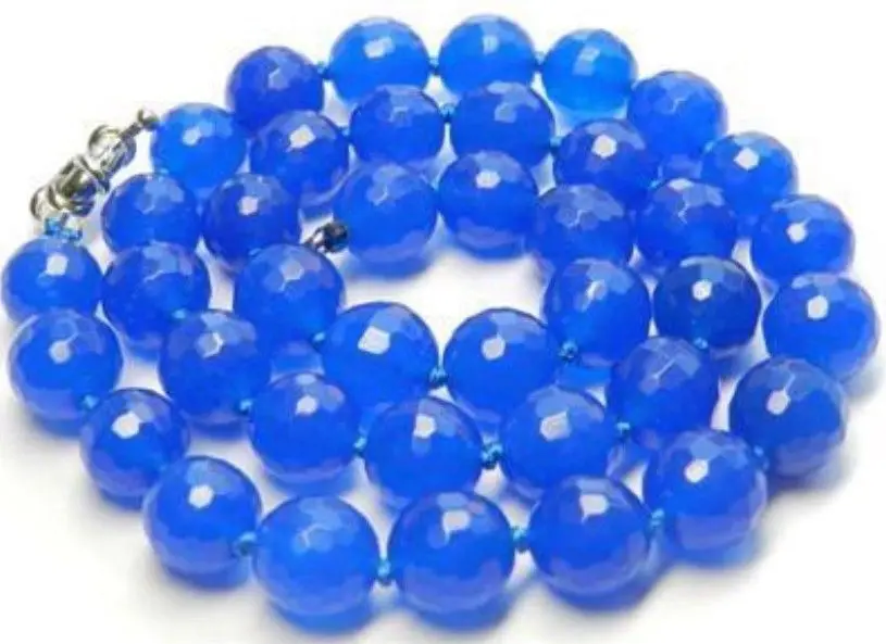 AA оптовая продажа 16 новых красивых граненых круглых бусин 8 мм с синим сапфиром 18