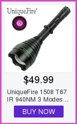UniqueFire охотничий светодиодный фонарь 1502 T38 IR 940nm высокомощный осветитель Факел+ Крепление прицела+ хвост крысы+ зарядное устройство