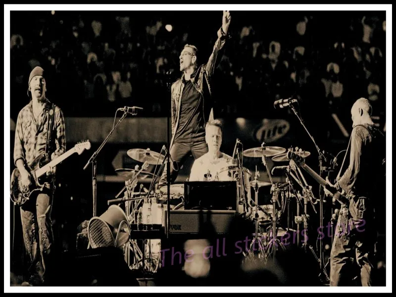 U2 плакат. Ирландский плакат для украшения дома. Крафт-кислотная рок-музыка плакат рисунок ядро наклейки на стену/6035 - Цвет: 6