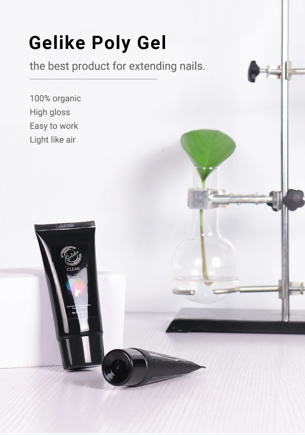 Gelike 60 г Polygel ногтей поли гель 6 цветов Кристалл УФ светодио дный Builder Gel Советы повышение скольжения решения Быстрое расширение гель для ногтей