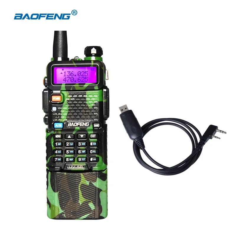 Рация BAOFENG с литий ионным аккумулятором 3800 мА/ч камуфляжная 136 174/400 520 МГц