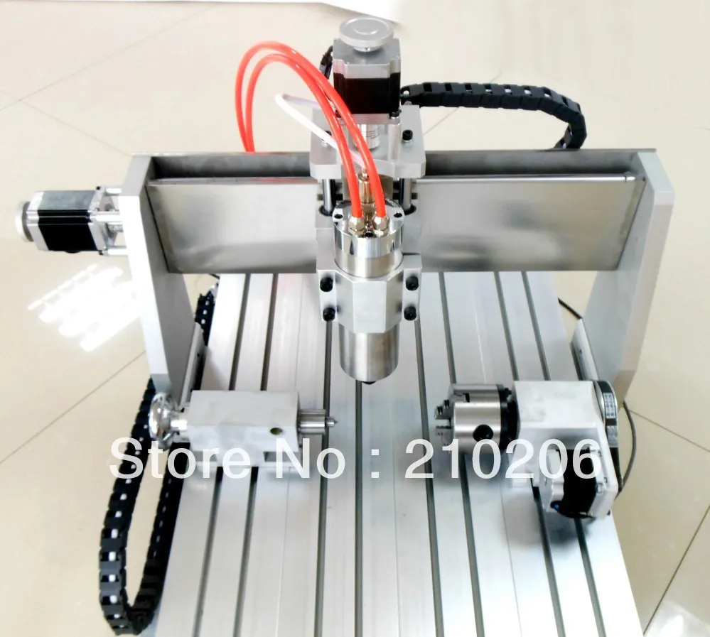 2 times faster motor High speed CNC 6040 (1.5kw spindle 2.2kw VFD) + 4 axis+tailstock (rotary axis) 3D engraving | Инструменты