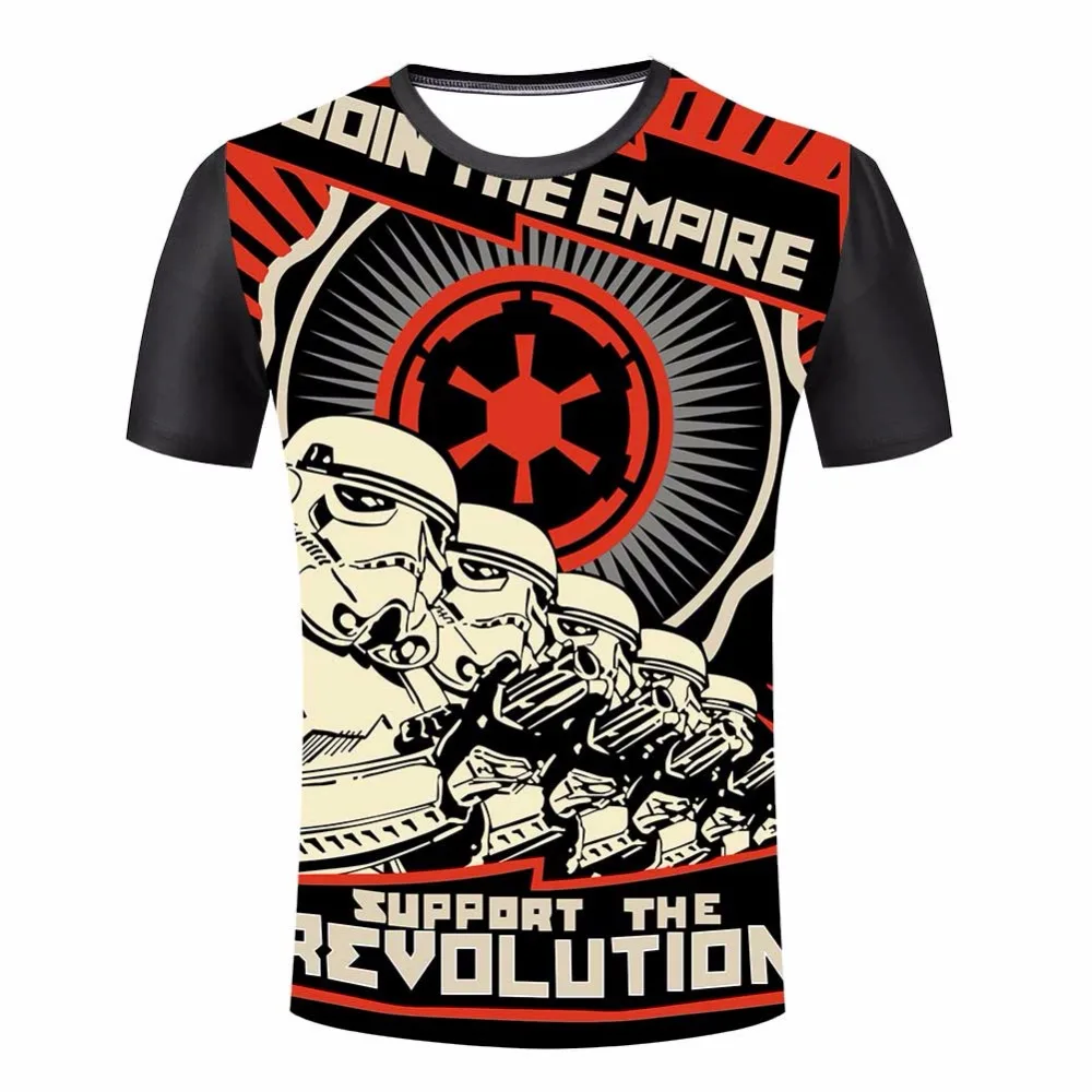 Новые Футболки Звездные войны 3D Майки Топы С Коротким Рукавом Шея Экипажа йода