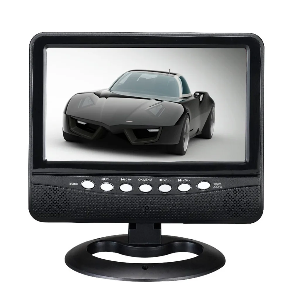 9 дюймовый мини светодиодный ТВ Поддержка SD/MMC USB флэш диск радио DC12V колонкой