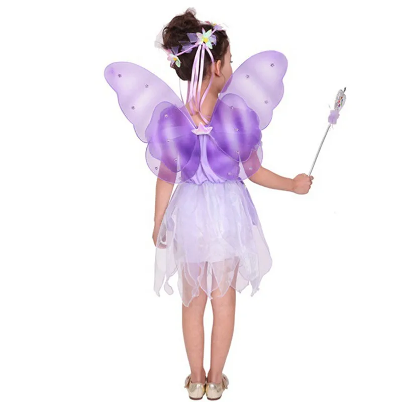 Детские костюмы-бабочки на Хэллоуин для девочек детские сказочные аниме косплей