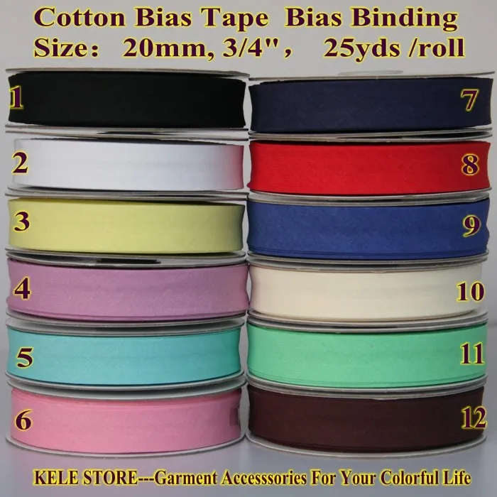 Лента для переплета из 100% хлопка размер ленты: 20 мм ширина: 3/4 дюйма 2 см 25