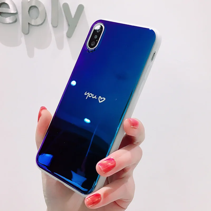 Traicy для iPhone 7 Plus роскошный синий луч света чехол X s плюс 6 6S 6pus край крышка