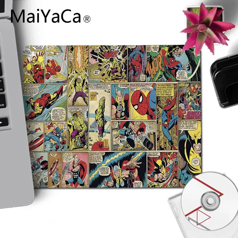 MaiYaCa Лидер продаж Мстители Marvel Comics маленькие игровые коврики для мыши Настольный коврик DIY дизайн игровая мышь подкладка для коврика для ПК ноутбук